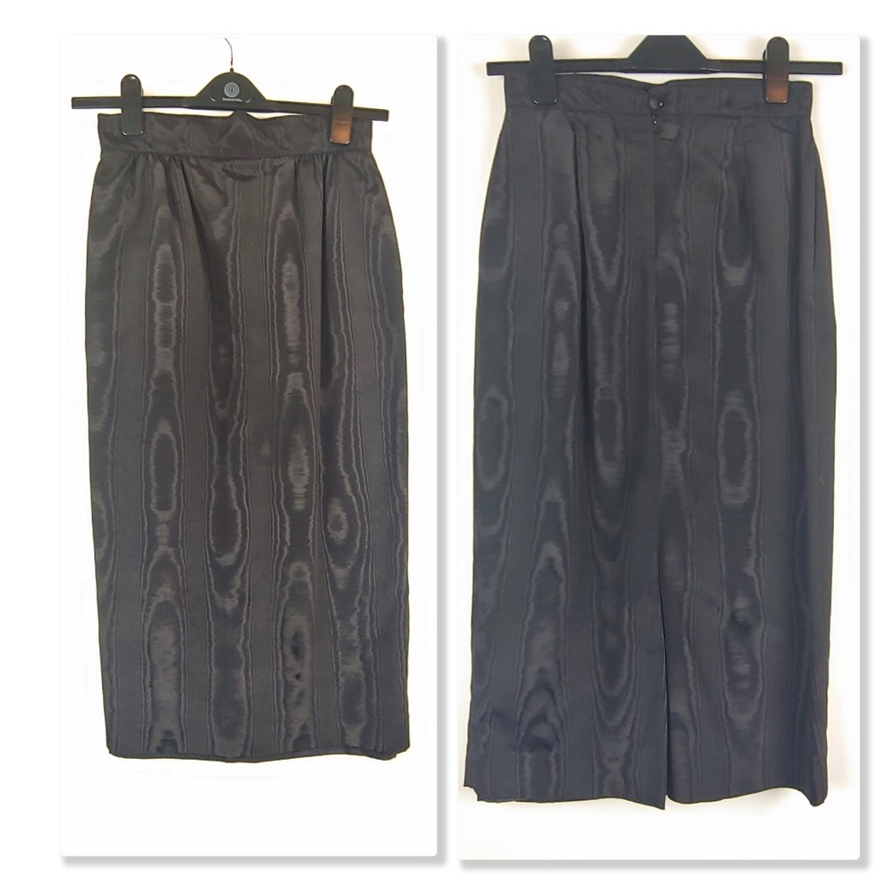 Vtg Prophecy Black Midi Pencil Skirt Size 10